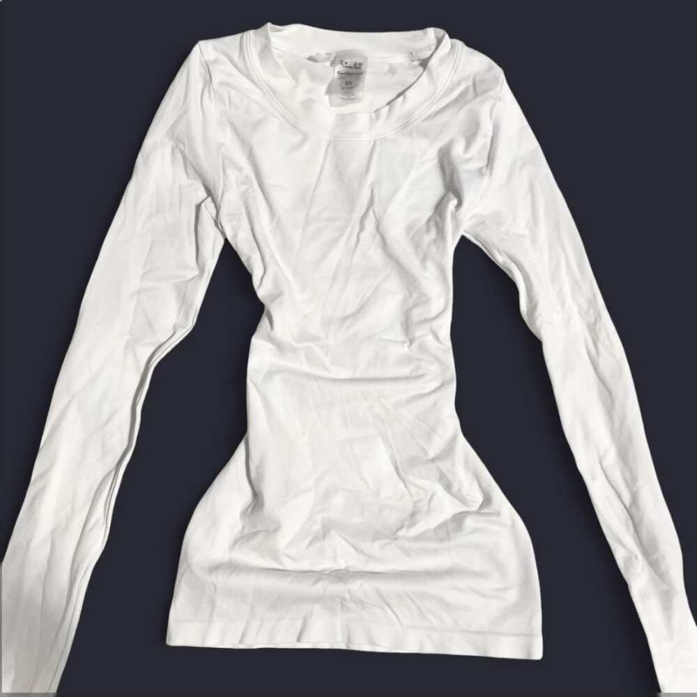 aritzia white willow sinch seamless longsleeve